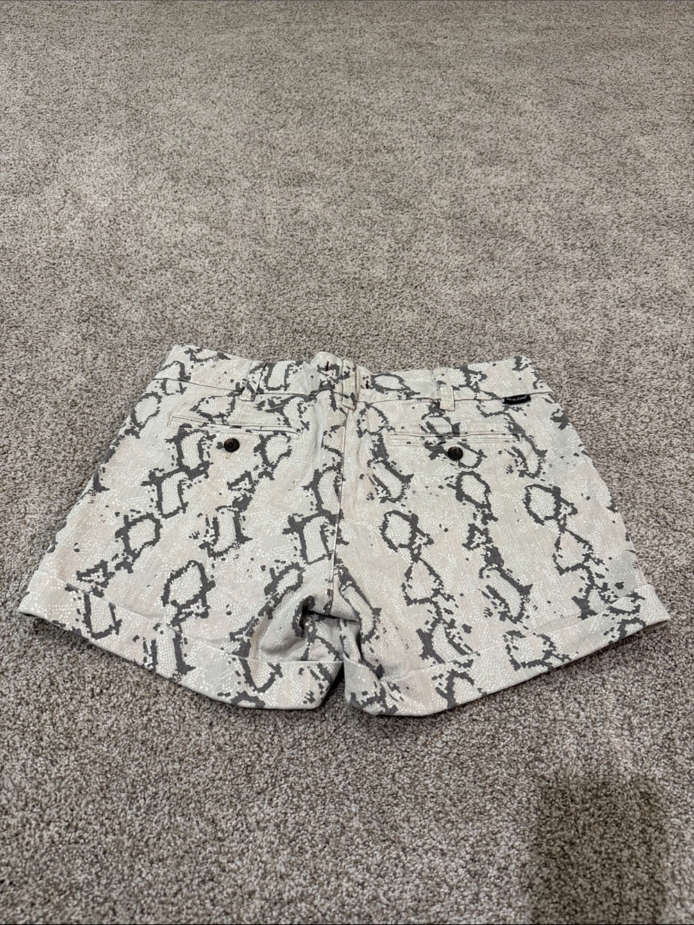 Dear John Tan/Gray with slight pink undertones Snake-Print Women’s Shorts - Picture 2 of 5